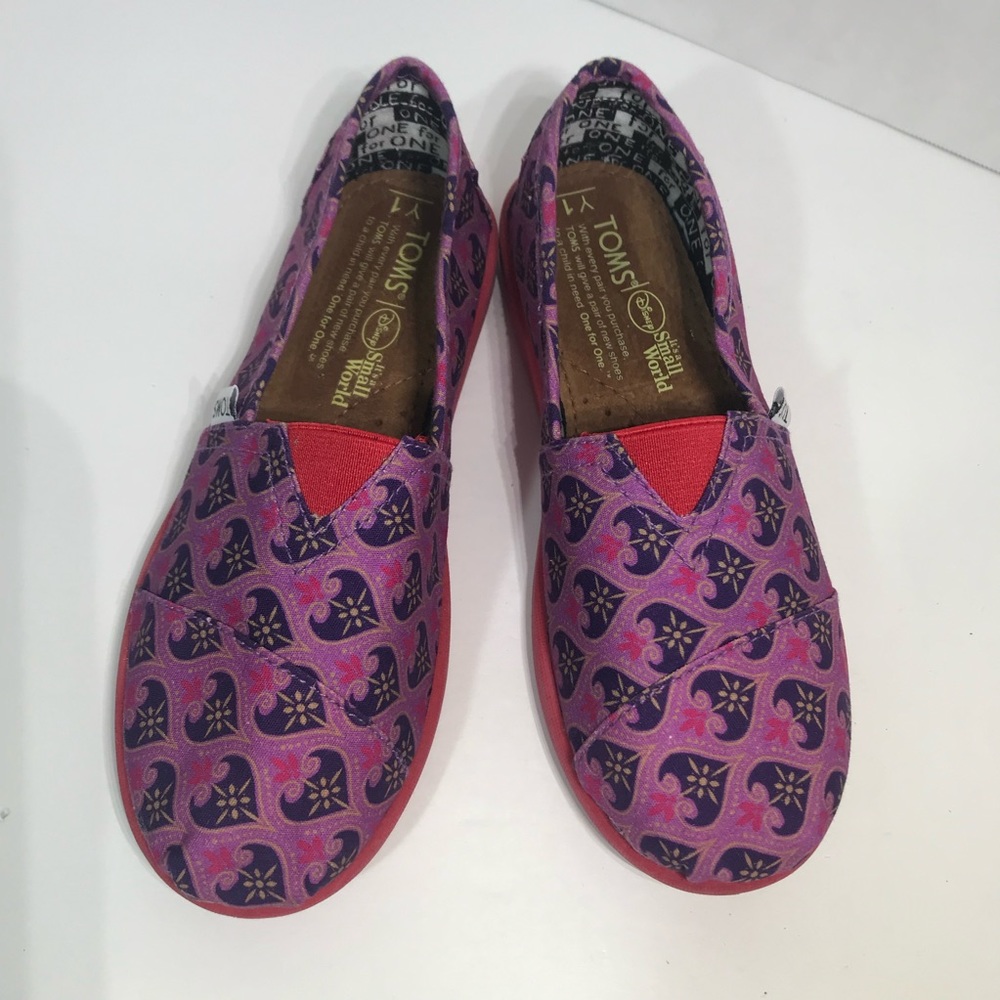 TOMS DISNEY IT’S A SMALL WORLD PINK PURPLE 1Y